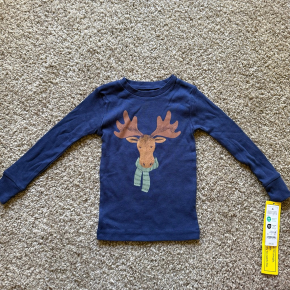 Carter Just One You Boys Long Sleeve Tee NWT Size 2T Blue - Picture 3 of 5